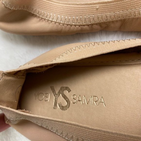 Yosi Samra Samara Foldable Ballet Flat in Ballet Pink Leather, size 7 - Picture 7 of 9